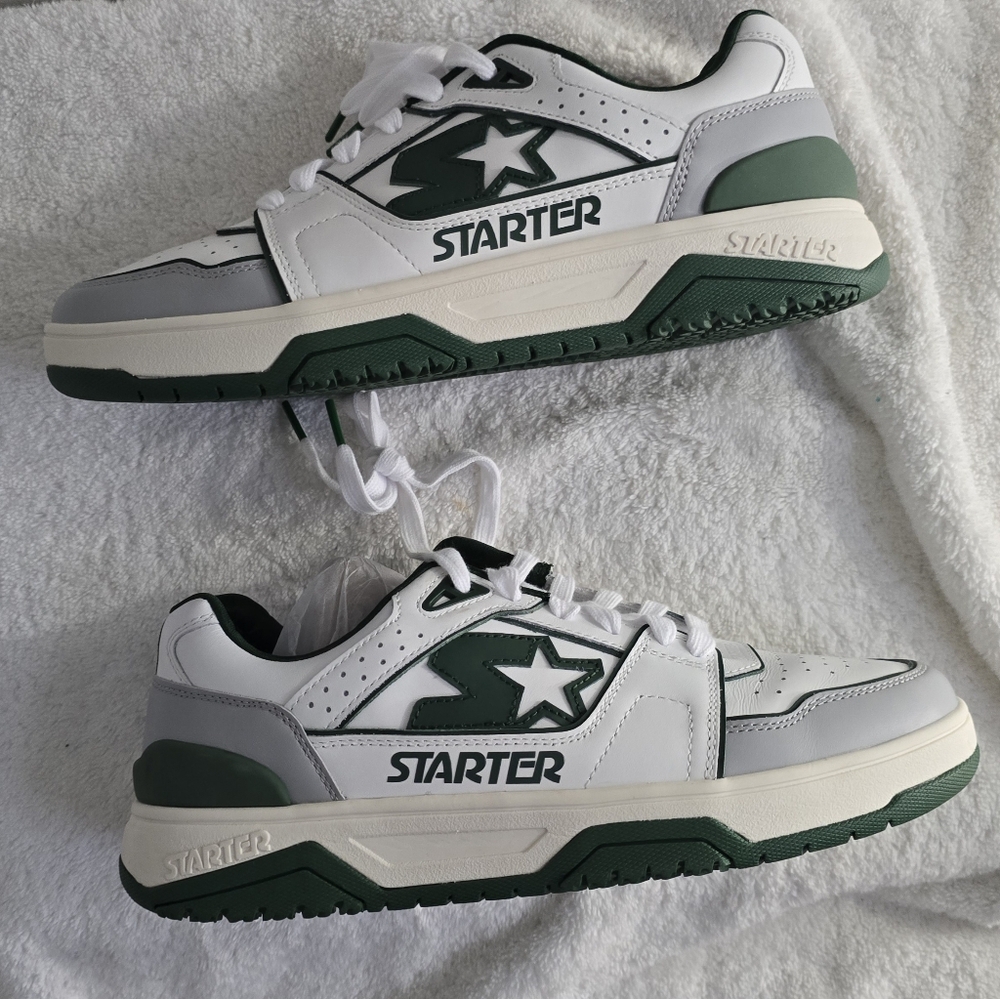 Starter Fastbreak Low White/Green - 430-10228 - Basketball Shoes - Size 10 Men's